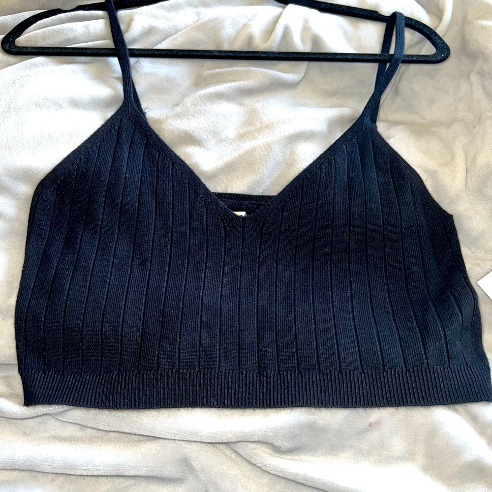 Abercrombie ribbed knit cropped cami